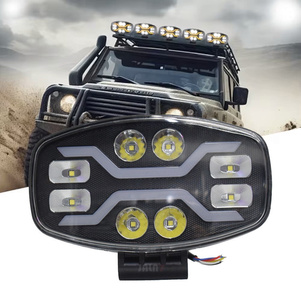 JALVN7 LED Luz de Condução para Caminhão Off Road Scania Man LED Farol de Trabalho DRL Amarelo Branco 100W 22000LM