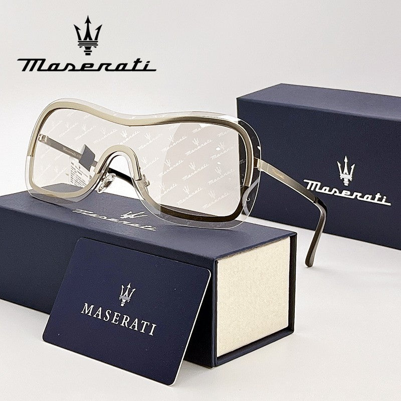 Óculos de sol de luxo MASERATI para ciclismo, proteção UV400, com escudo anti-reflexo 10783