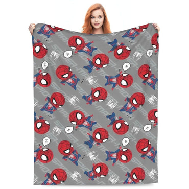 Spider-Man Comic Handsome Cool Blanket Cartoon Anime Flannel Funny Warm Throw Blanket for Bedding Lounge Decoration