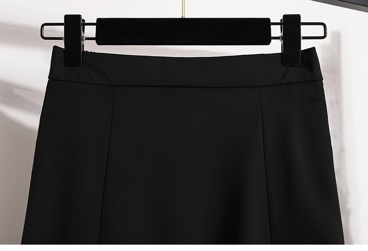 Ladies' Summer High Waist Plus Size Skirts 2026 Mid To Long Flowing Suit Skirt New Style Casual Solid Color A-line Skirt