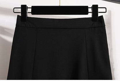 Ladies' Summer High Waist Plus Size Skirts 2026 Mid To Long Flowing Suit Skirt New Style Casual Solid Color A-line Skirt