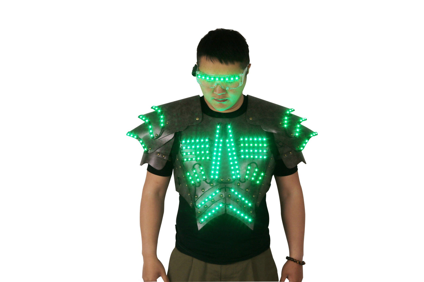 COSPLAY-Luminous LED Clothing, Fluorescent Glasses, Stage Show Armor, Night Show, Party Atmosphere Props