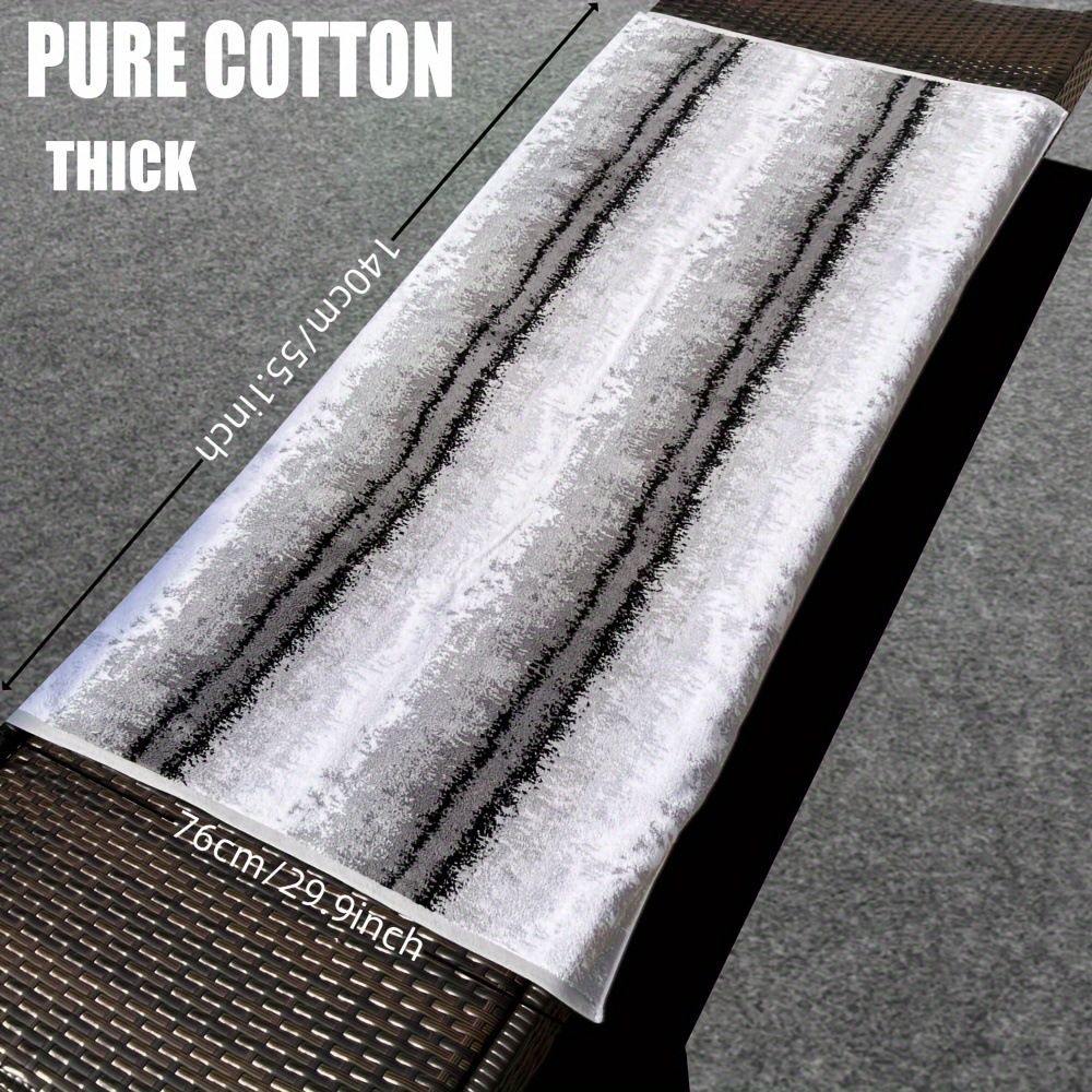 100% Cotton Thicked Gradient Color Bath Towel Yarn-dyed Jacquard Towels Absorbent Soft Beach Towels Bathroom Towel