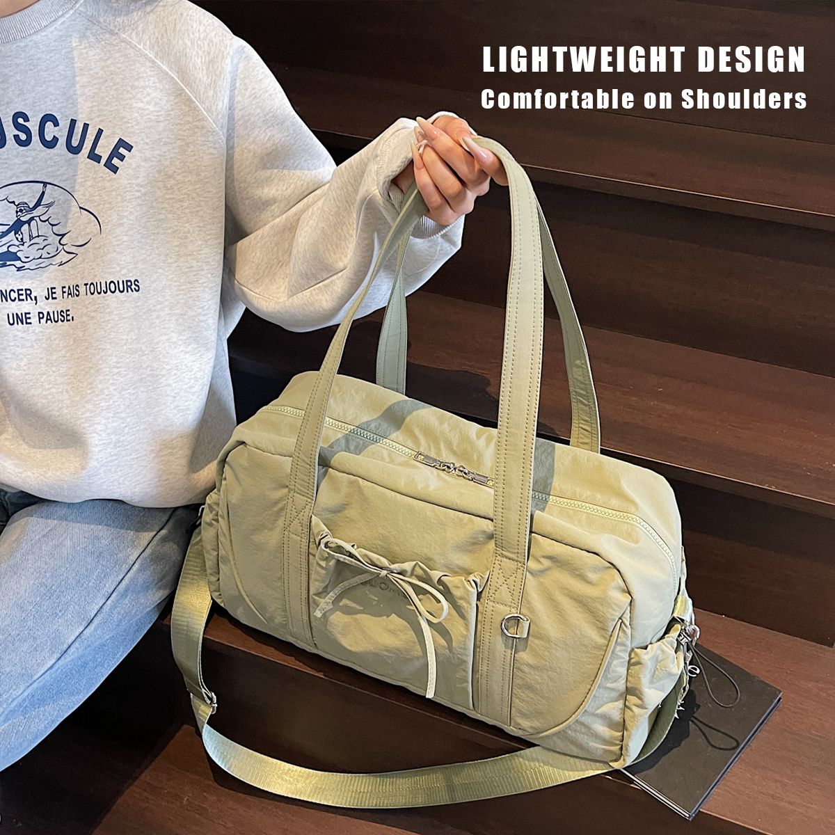 New Travel Bag Large Capacity Shoulder Portable Luggage Bag Travel Storage Bag Boarding Bag Sports Fitness Bag for Women