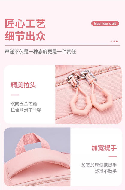 Protecting The Spine Ergonomics Elementary School Students Girls Checkered Backpack Large Capacity Lightweight Waterproof