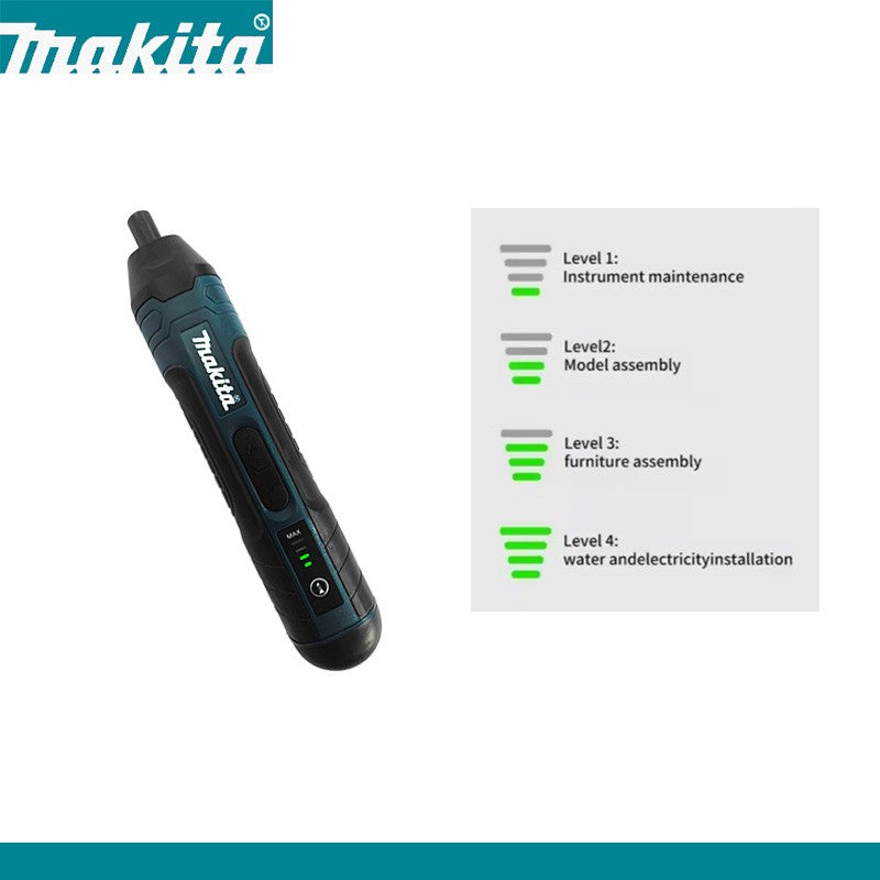 Furadeira/Parafusadeira Elétrica Sem Fio Makita - Furadeira Elétrica Recarregável de 1300 mAh Ferramenta de Desmontagem Multifuncional