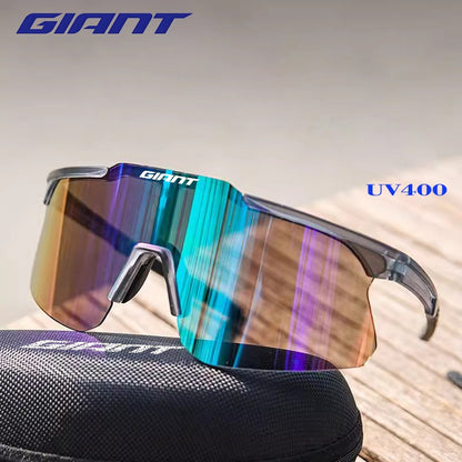 Óculos de ciclismo gigantes novos 2025 Proteção UV400, Antiembaçante, Óculos de sol esportivos para homens e mulheres com estojo