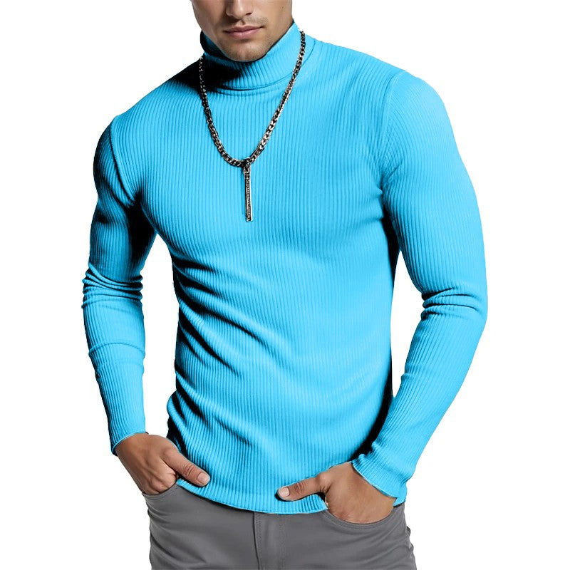 Animal Game Luxury Men's Cold Blouse Casual Sweaters Turtleneck Pullover Basic Tshirts Stripes Streetwear Warm Coats Knit Men