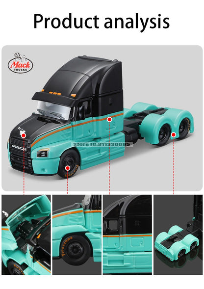 Maisto 1:64 Mercedes-Benz MACK Anthem Trailer modelo de simulação de carro modelo de carro de liga leve brinquedo de carro masculino presente de coleção