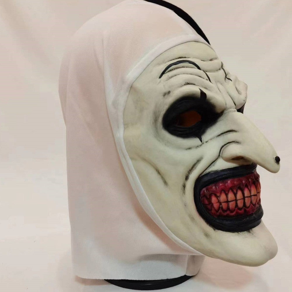 Scary Cosplay Mask Halloween Clown Bloody Latex Soft Props Party Terrifier Costume Masks Adult One Size