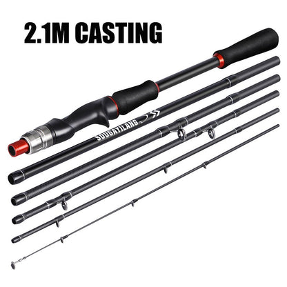 Sougayilang Lure Fishing Rod 1.8m 2.1m Carbon Fiber Spinning Casting Fishing Rod Bait Weight 10-30g for Carp Pike Bass Fishing