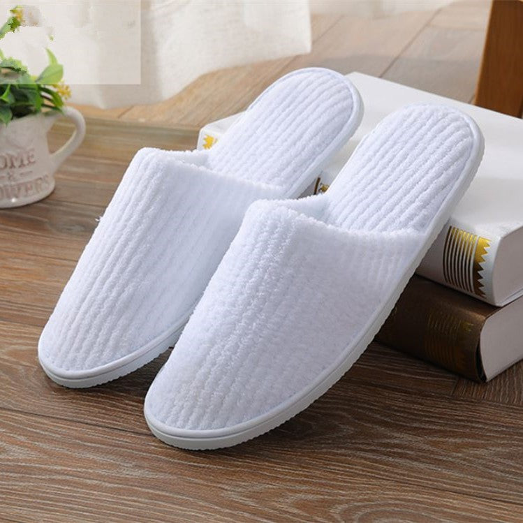 5 Pairs/Lot Mix Colors Men Women Disposable Hotel Slippers Cotton Slides Home Travel SPA Slipper Hospitality Cheap Footwear