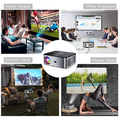Projetor LED 4K Android HORLAT T3N 1500 Ansi Lumens Vídeo Full HD 1080P 8K Home Theater Keystone Automático WiFi 5G Portátil