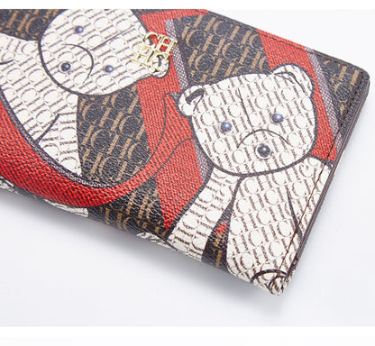 Printed Women's Long Wallet Luxury Brand Retro Classic PVC Material 2025 New Fashionable Simple Card Bag