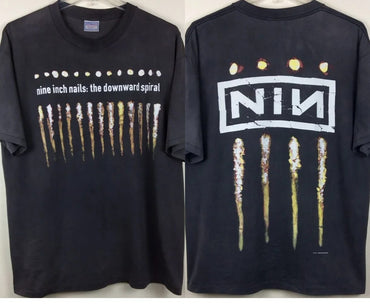 Nine Inch Nails Band T-shirt Women Men Oversized Vintage Street Rock Hip Hop Short-sleeved Cotton Unisex Fashion Great Deal Tour