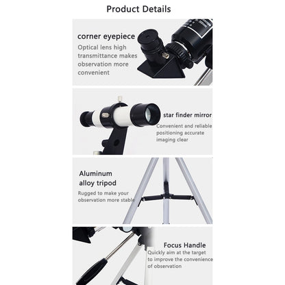 F30070 Telescópio Astronômico Profissional de Alta Definição de Alta Potência HD para Observação da Lua e Pássaros Monocular