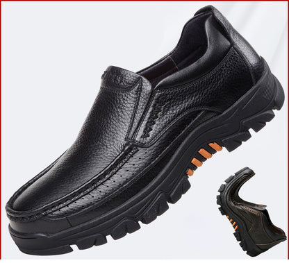 Genuine Leather Shoes Men Brogues Soft Cow Leather Men Casual Shoes New Male Footwear Black Brown Slip-on A2088