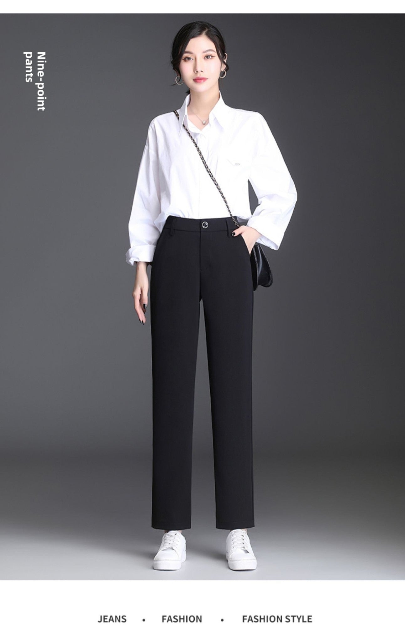 Bla Straight Leg Work Pants Women's Autumn Winter Spring Profional Suit Pants Slimming Formal Long Trousers for Office