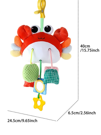 Baby toy crab pull happy bed bell ring bell puzzle cart pendant baby pull happy
