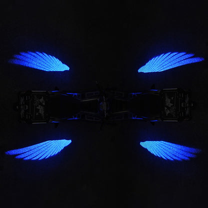 2Pcs Luz de Boas-Vindas LED Para Motocicleta Asas de Anjo Luzes de Projeção 8-30V Motocicleta Luz Decorativa Modificada Luzes Laser de Asa
