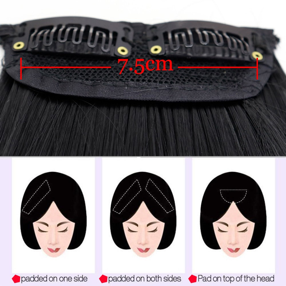 MERISI HAIR Apliques de Cabelo Sintético Liso Invisível com 2 Presilhas, Aumento de Volume, Extensões de Cabelo, Cobertura Lateral Superior