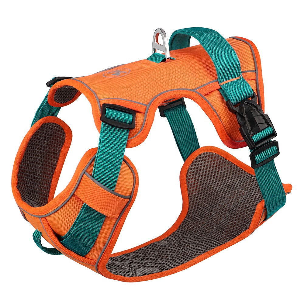 Colete para Cães com Arnês Respirável em Malha, Colete Refletivo de Nylon para Cães, Colete Durável para Treinamento de Animais de Estimação, Ajustável para Cães Pequenos, Médios e Grandes