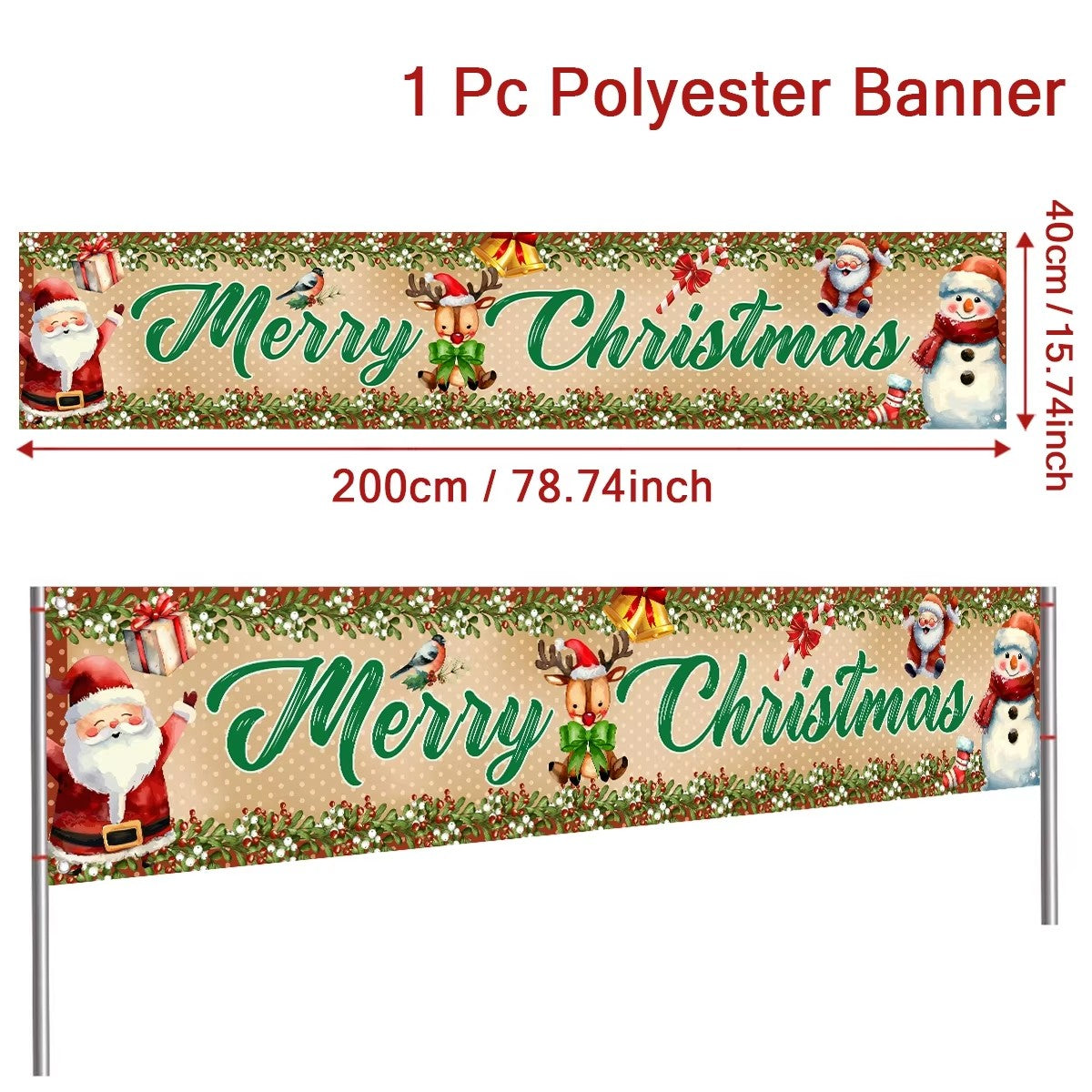 Christmas Outdoor Banner Merry Christmas Decorations For Home 2025 Outdoor Decor Xmas Navidad Noel Natal Happy New Year 2026