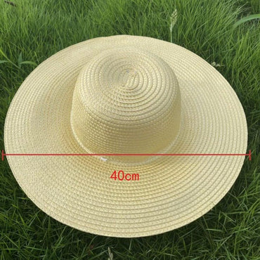 Summer Simple Straw Hats Women Men Wide Brim Beach Sun Hat Uv Protection Fishing Caps Farm Straw Hat With Windproof Rope Panama