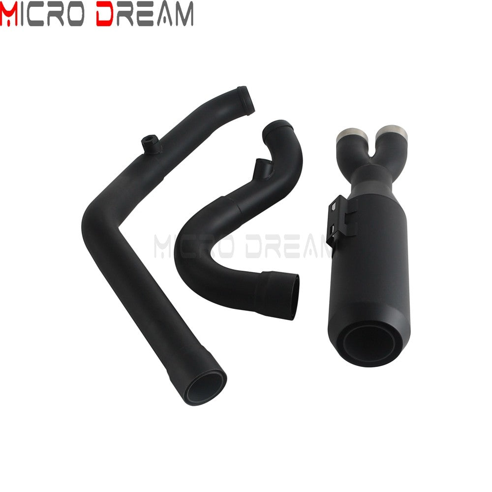 2 into 1 Motorcycle Engine System Pipe Slip on Exhaust Mufflers For Harley Street Glide ST FLHXST EFI FLHX Special FLHXS 2017-25