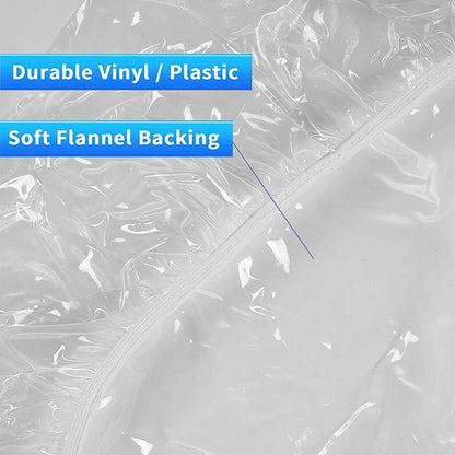 65-180cm Waterproof Round Transparent Elastic Edged Table Cover PVC Simple Convient Kitchen Catering Protector Tablecloth