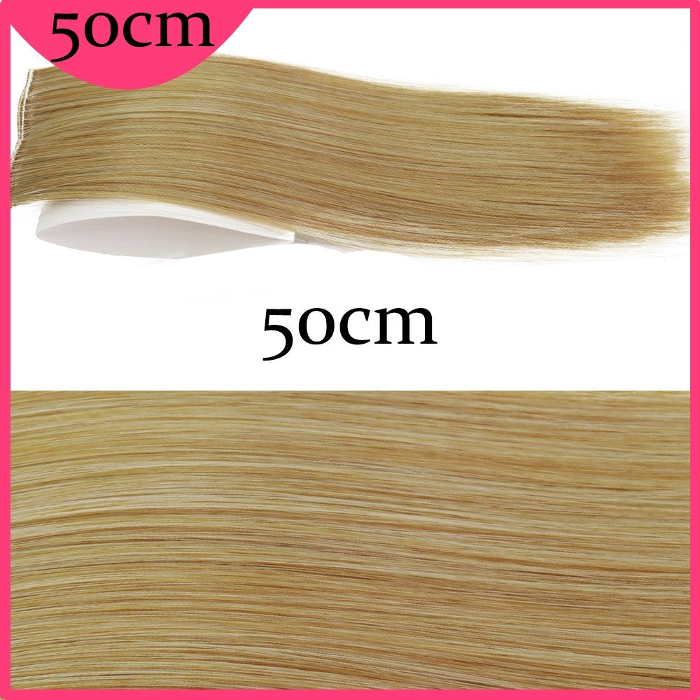 MERISI HAIR Apliques de Cabelo Sintético Liso Invisível com 2 Presilhas, Aumento de Volume, Extensões de Cabelo, Cobertura Lateral Superior