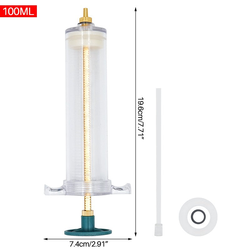 Seringa de Alimentação para Filhotes de Papagaio e Pombo 10/20/30/50/100ml Injeção Veterinária Contínua Alimentador de Pássaros Mistura de Silicone
