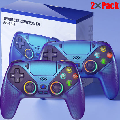 Gamepad For Playstation 5 PS5 Pro/Slim/PC,RGB Wireless Controller  6-Axis Gyro Dual Shock Turbo&Marco Programable Game Controle
