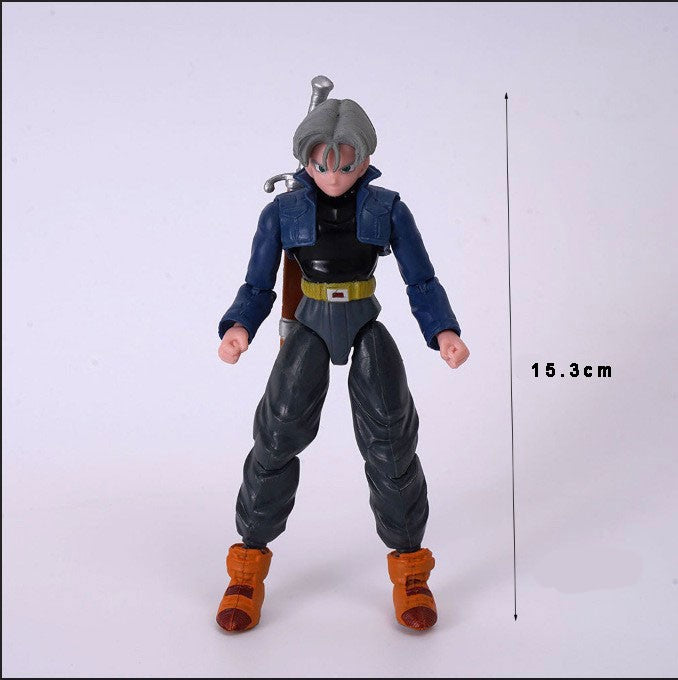 12-18CM Anime Dragon Ball Z Super Saiyan Son Goku Broly Vegeta Anime Action Figure Model Gifts Collectible Figurines for Kids