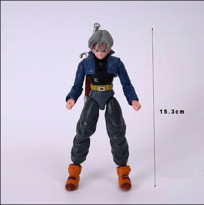 12-18CM Anime Dragon Ball Z Super Saiyan Son Goku Broly Vegeta Anime Action Figure Model Gifts Collectible Figurines for Kids