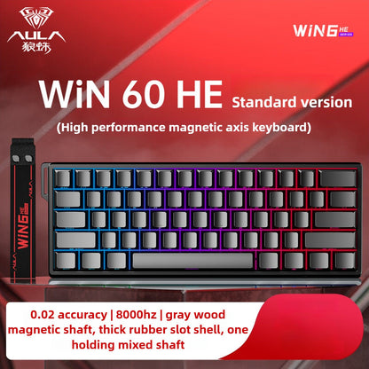 Teclado de Interruptor Magnético Win60He Com Fio Win 60 HE Teclado Mecânico para Jogadores de Esports Win68 Teclados Personalizados Win60 He Presentes