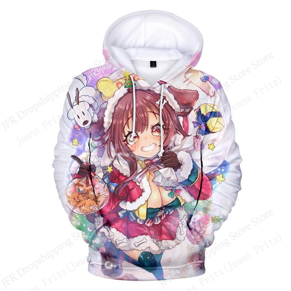 Hololive VTube Inugami Korone 3d Print Hoodie Men Women Fashion Autumn Winter Hoodie Sweatshirt Anime Tracksuit Men Clothing New