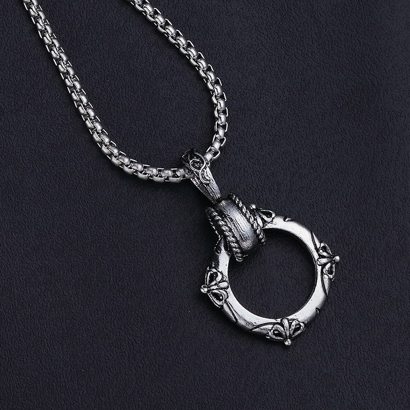 Colar de Máscara Ponta de Lança Cruz Pingente de Moda Charme Sol Bússola Esqueleto Pentagrama Corrente de Suéter Joias Para Homens Mulheres Presentes