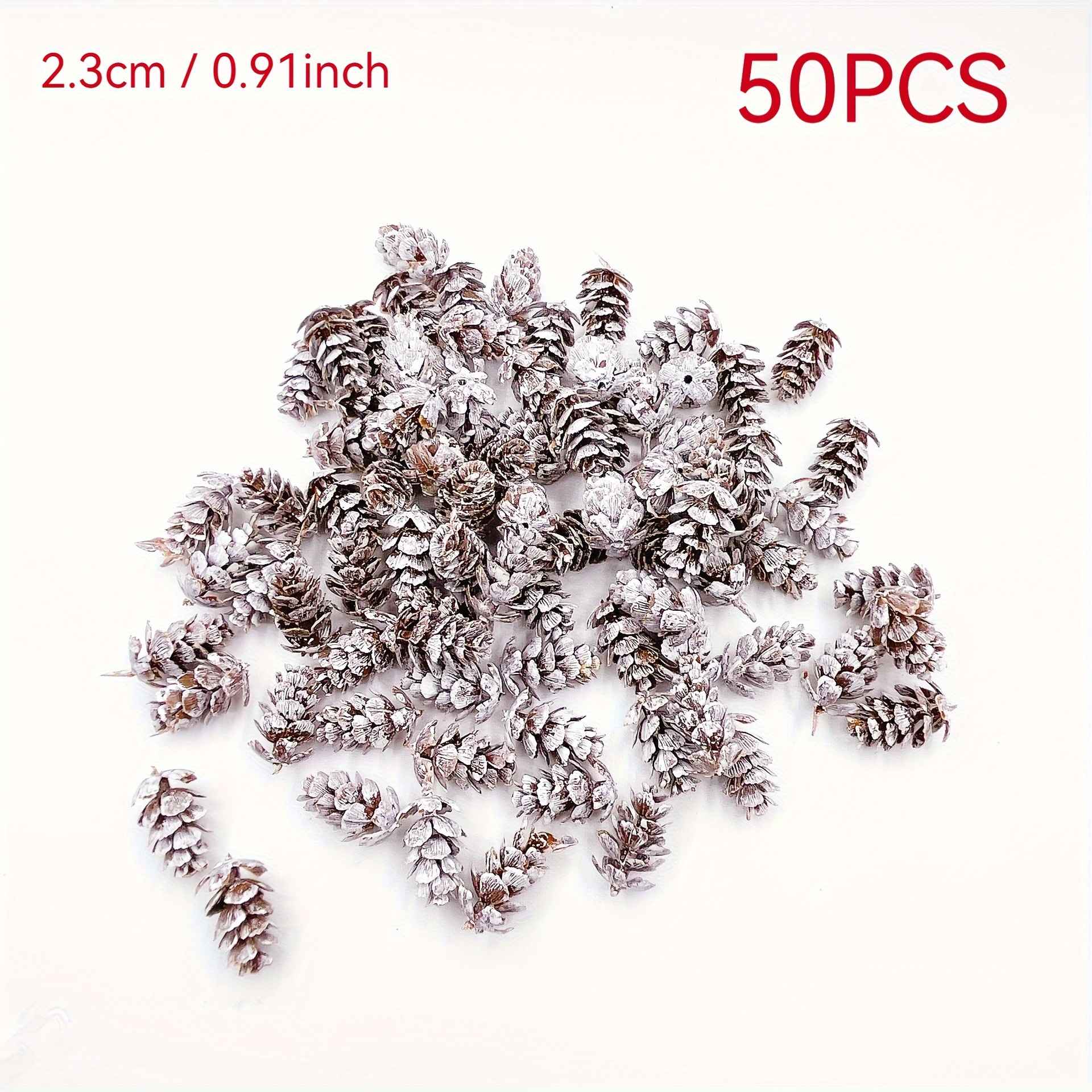 30/50pcs Plastic White Artificial Pinecone Plant Christmas Party Decorations Home Decor Christmas Tree Garland Accessiories