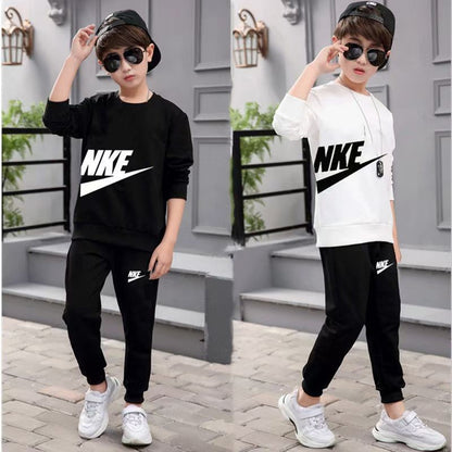Autumn Baby Girl Boy Clothes Set Children Sports Letter Printing Sweatshirt Top and Pants Buttom Two Piece Suit Tracksuit