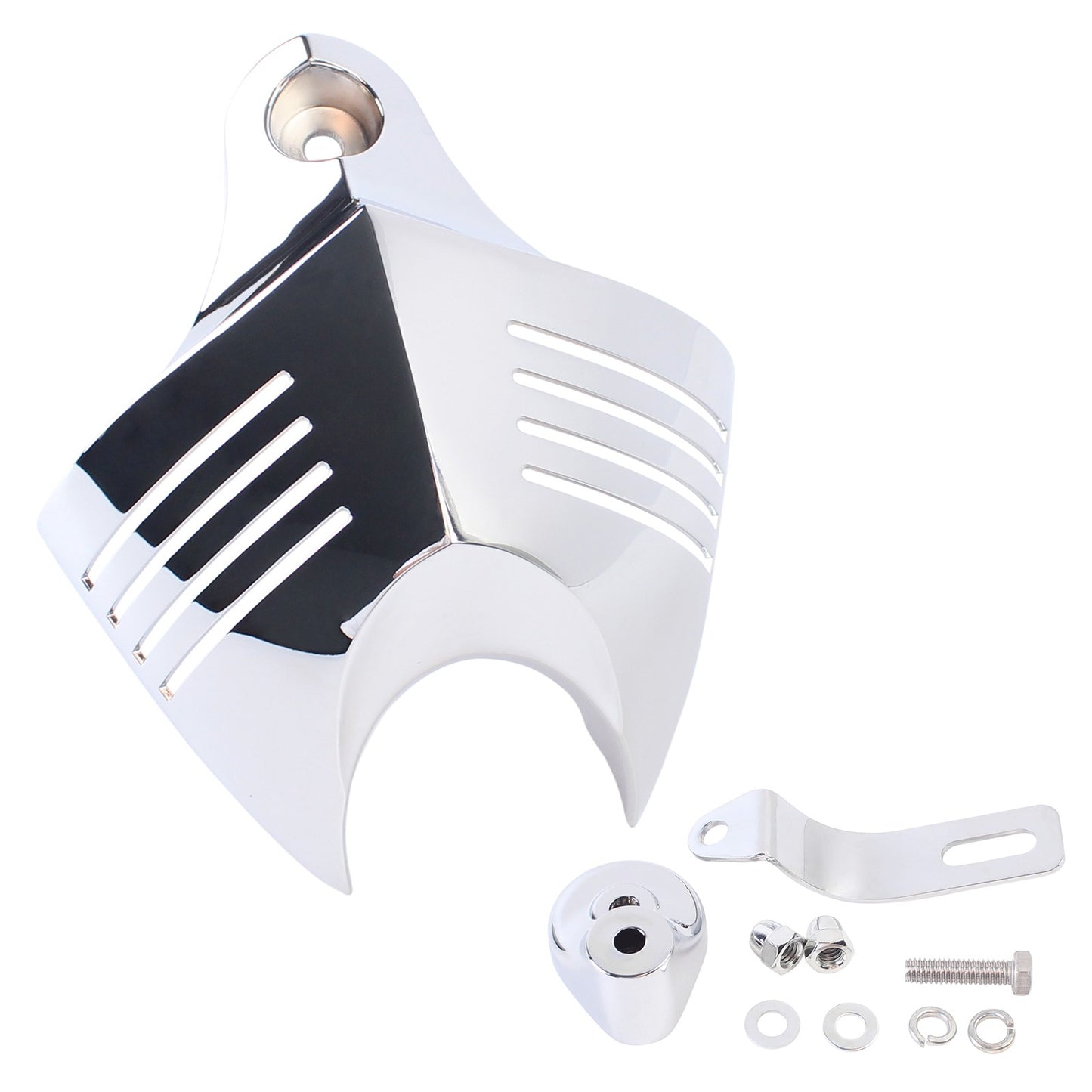 Mptprcycle Chrome Twin Horn Cover Cowbell For Harley Big Twins V-Rods 1992-2020