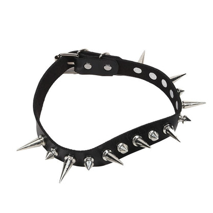 Gargantilha Punk com Spikes Longos, Coleira de Couro Sintético para Mulheres e Homens, Gargantilha com Tachas Grandes e Rebites Estilo Gótico, Acessórios de Colar 2025