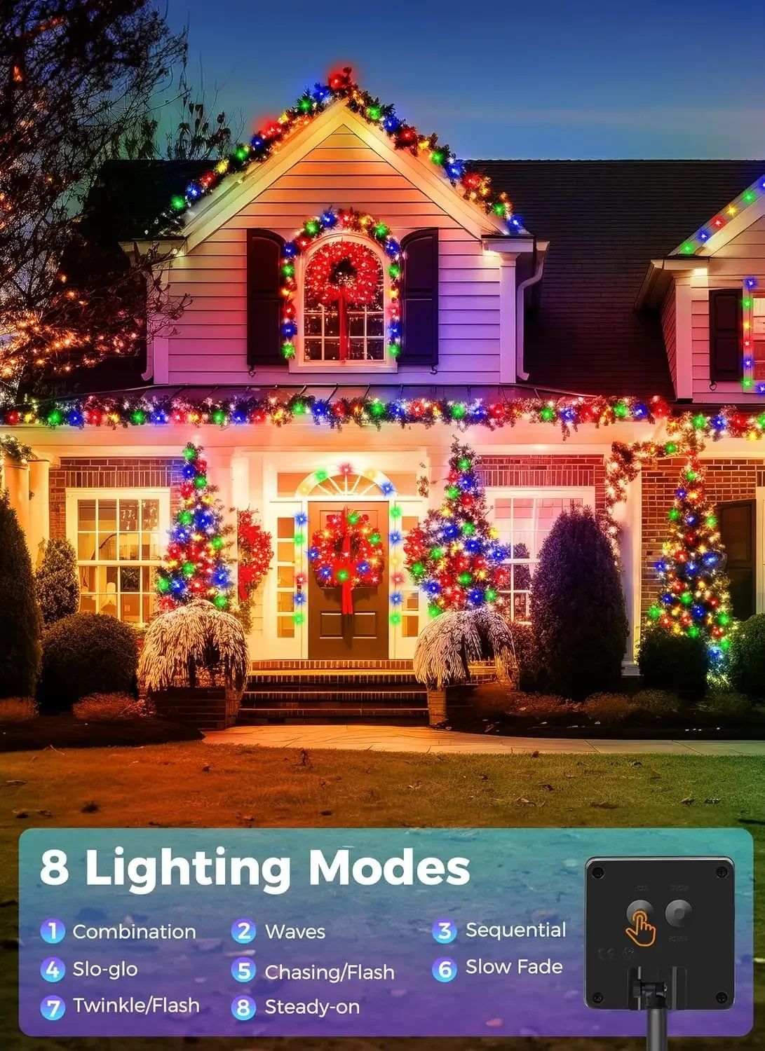 Large Solar Panel Fast Charge Lamp Outdoor Solar String Fairy Light Waterproof Garland String Lights For Christmas Party Garden