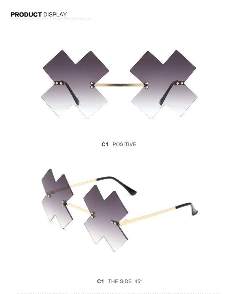 Game Guilty Gear Happy Chaos Cosplay Glasses Irregular Ins Eyewear Metal Plastic Glasses Halloween Funny Costume Accessories ?