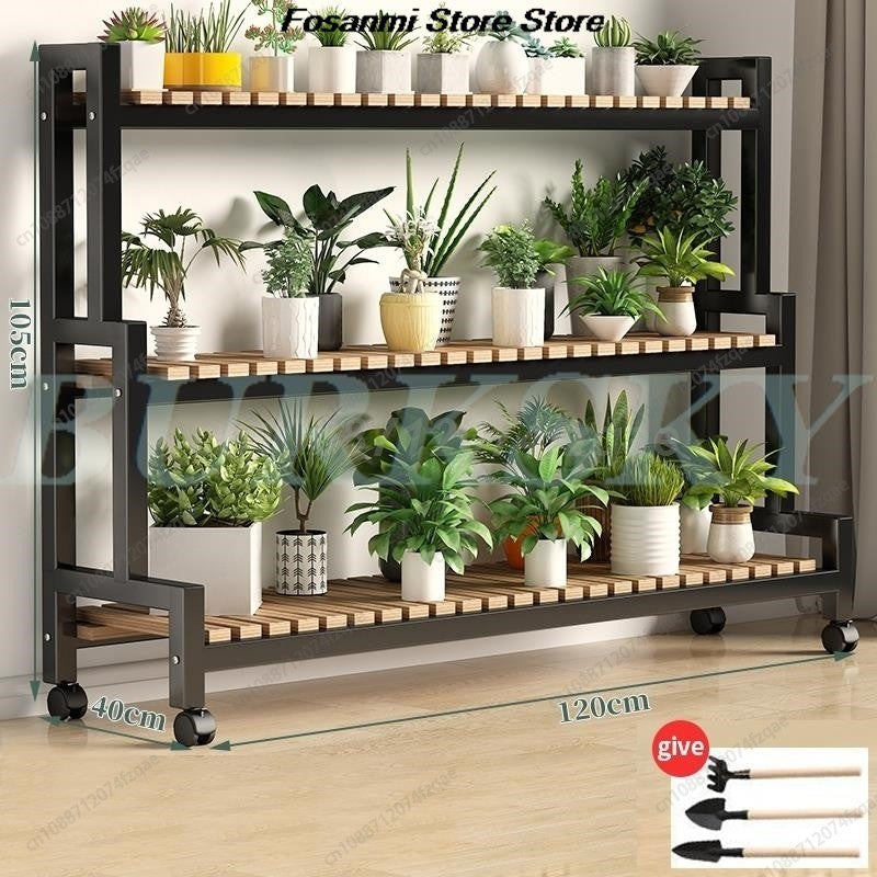 Floor-standing Plant Stand, Flower Stand, Flower Shelf, Planter Rack, Storage Organizer, Display  Garden, Balcony, 2, 3, 4Tier