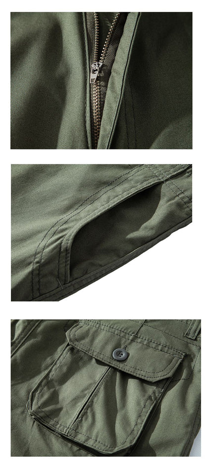 Cargo Knee Shorts Men Sports Casual Bermuda Shorts Plus Size Cotton Half Pants Golf Straight Running Gym Shorts Pants