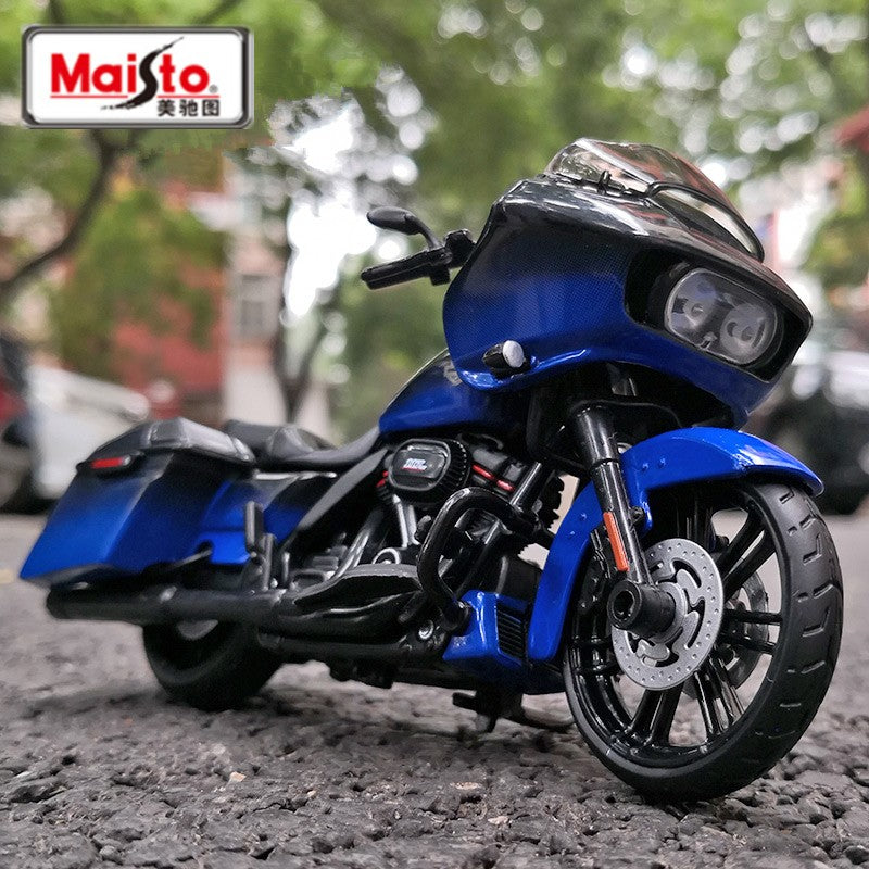 Maisto 1:18 Harley 2018 CVO Road Glide Liga Modelo de Motocicleta Esportiva Metal Moto de Corrida de Rua Modelo de Simulação Presentes Infantis