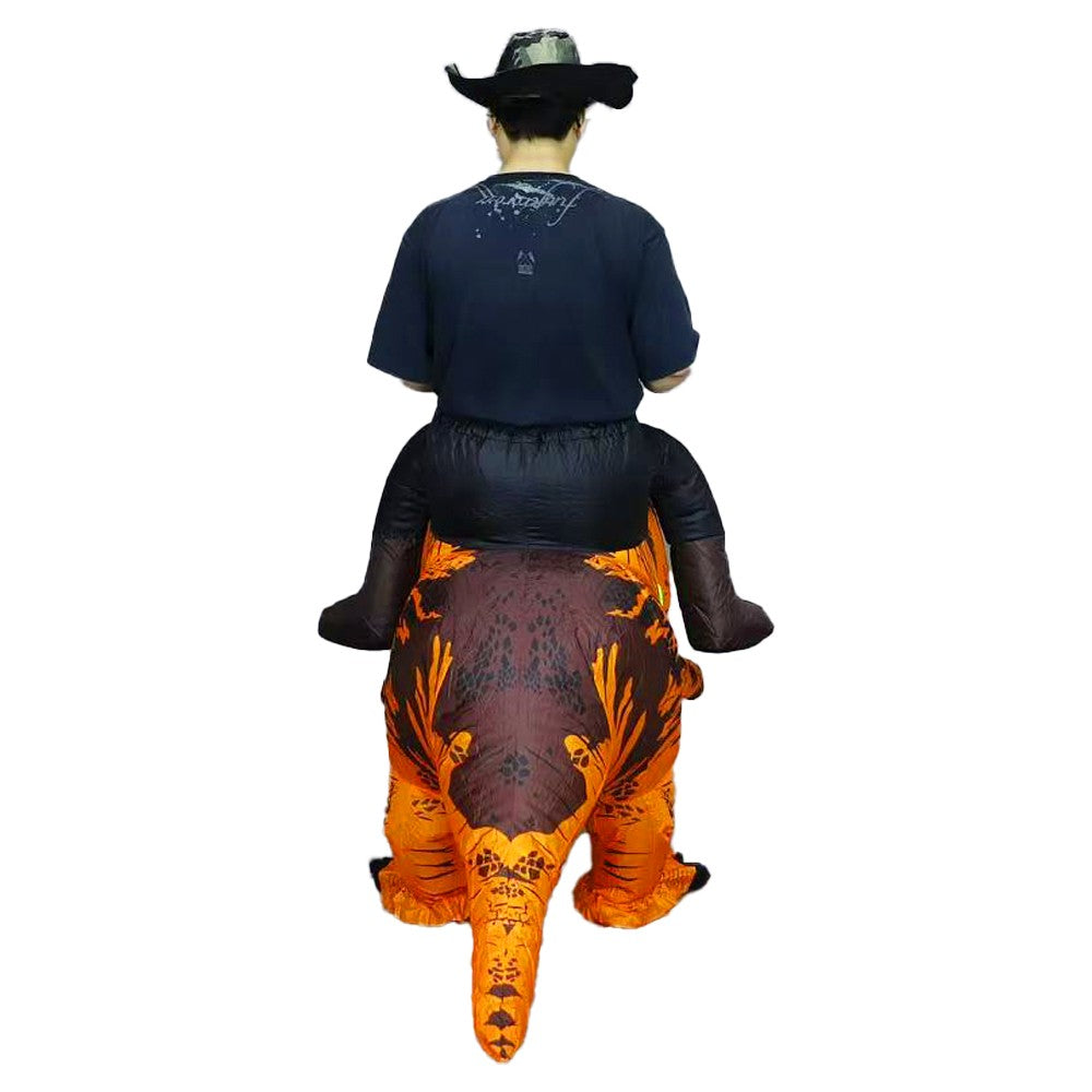 Ride on Tyrannosaurus Rex Inflatable Dinosaur Costume Adult Male Female Cosplay Halloween Mascot Party Costume
