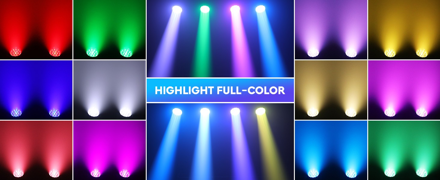4PCS 19x15W Moving Head Light Beam RGBW Stage Effect Lighting Projector Zoom Wash Lights for Party Concert Theater Live Show Bar