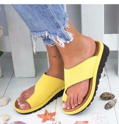 Women Shoes Sandals Orthopedic Corrector Ladies Sandals Flats Soft PU Leather Shoes Woman Sandals Flip Flops Sapato Feminino